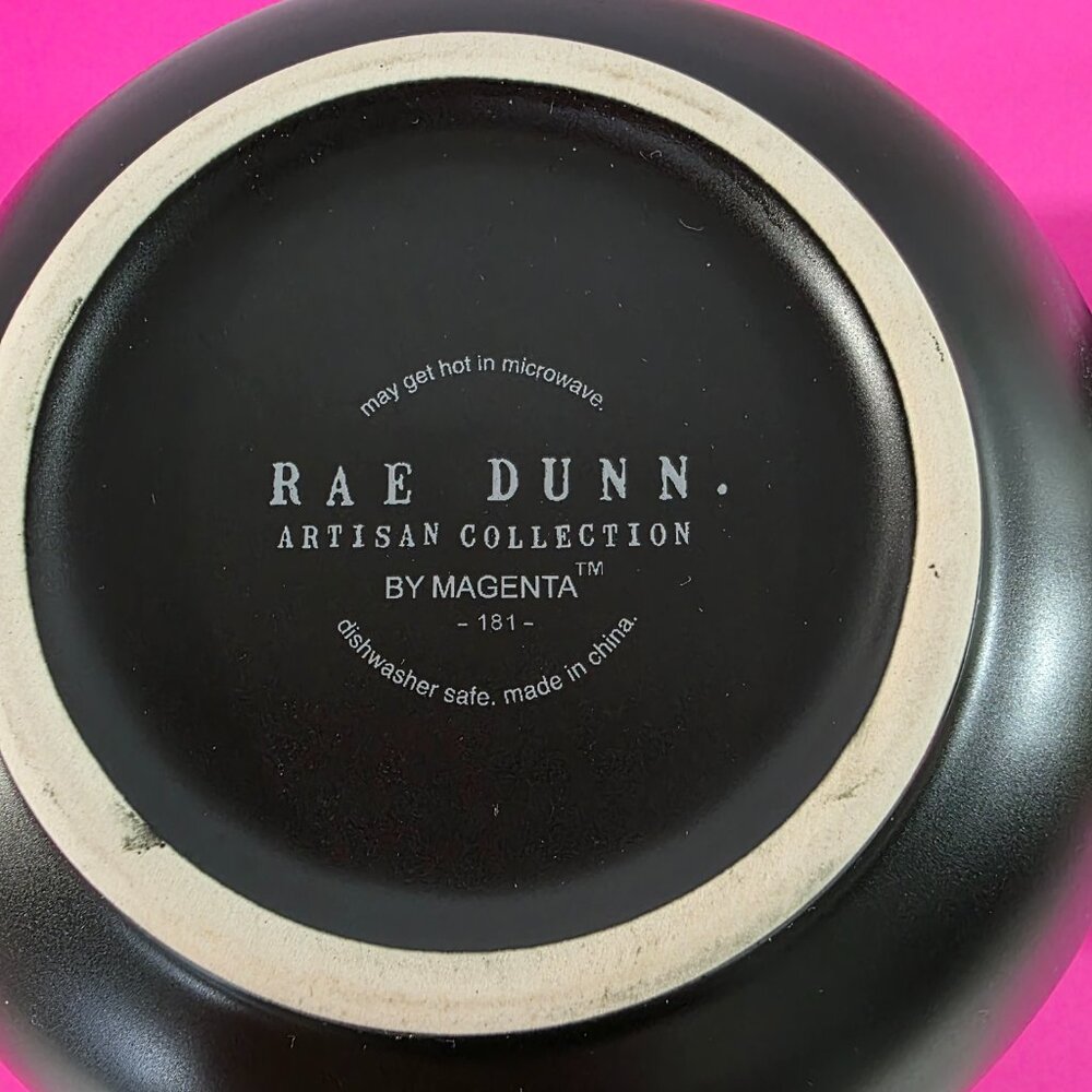 2PC SET Rae Dunn Artisan Collection Black Sauce and Cheese Bowl 181 - Picture 6 of 6